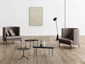 CLAN - Leather armchair with armrests by Living Divani - view 2